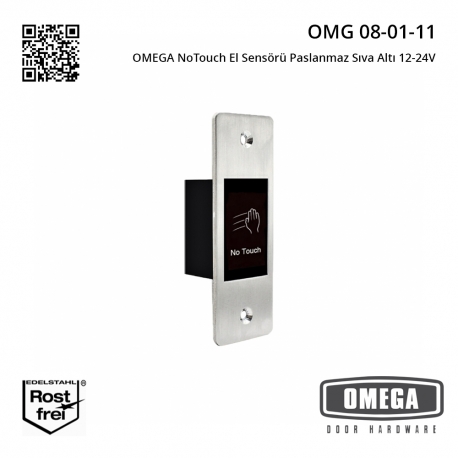 OMEGA Temassız El Sensörü Paslanmaz Sıva Altı 12-24V