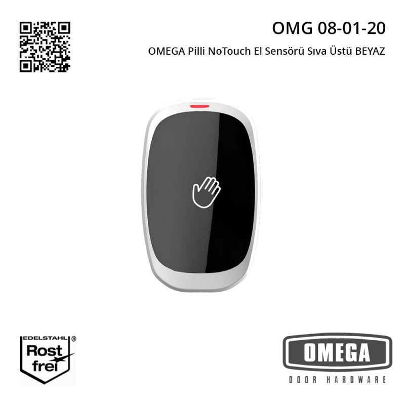 OMEGA Pilli Temassız El Sensörü Sıva Üstü BEYAZ