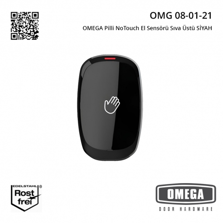 OMEGA Pilli Temassız El Sensörü Sıva Üstü SİYAH